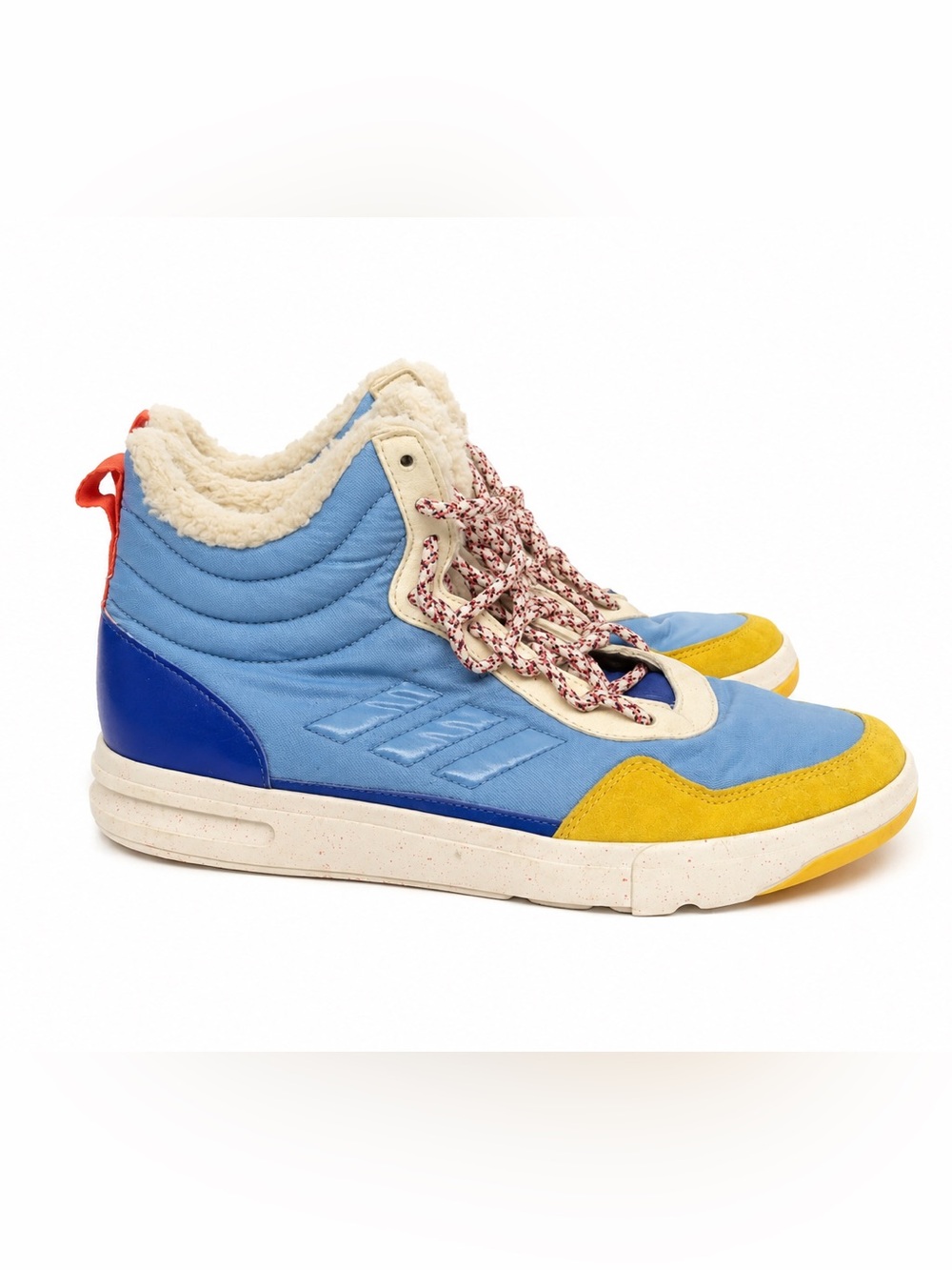 Adidas by Stella McCartney Blue and Yellow High-Top Sneakers